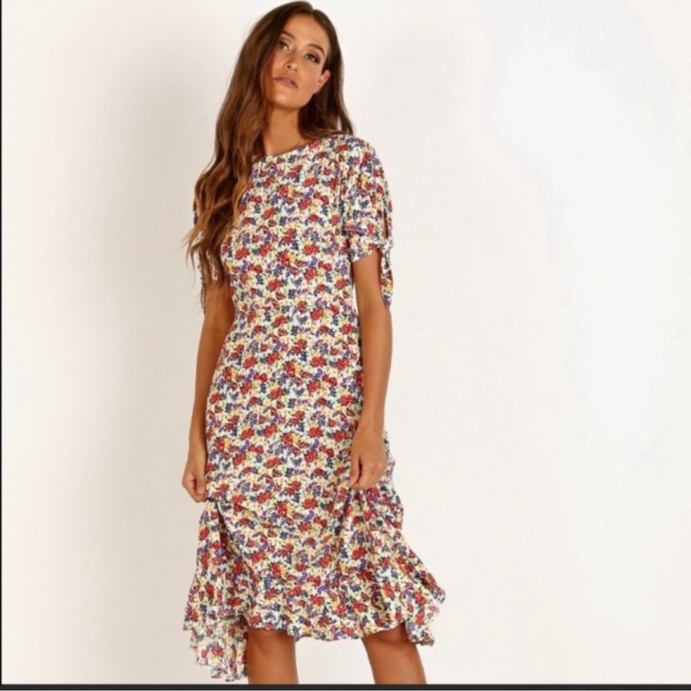 FAITHFULL THE BRAND Emilia Midi Dress in Lumina‎ Size 2 XS Floral Cottagecore